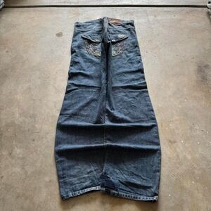 Baggy Phat Farm Wide Leg Southpole Styl Y2K Vintage Denim Jeans 42x34